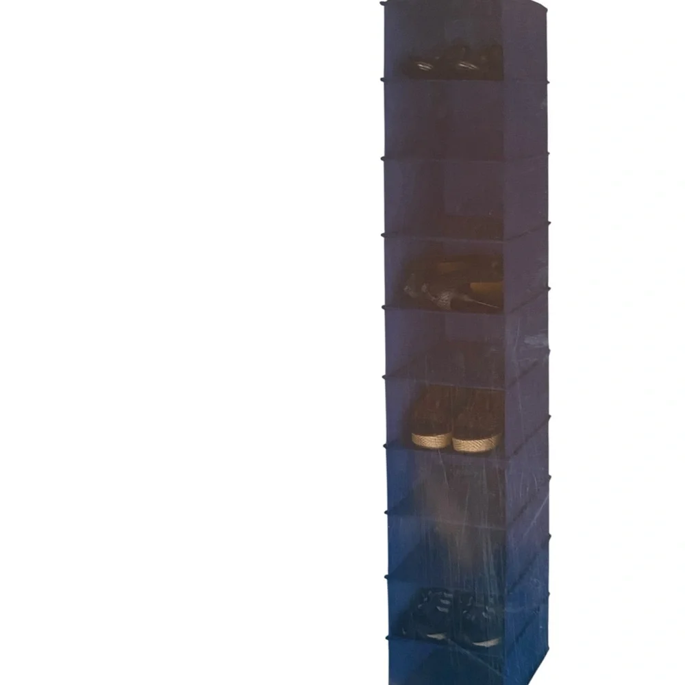 The Container Store Indigo 10-Compartment Hanging Shoe Bag